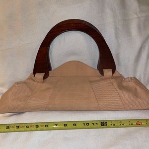Vintage Aidan peach trapezoid purse